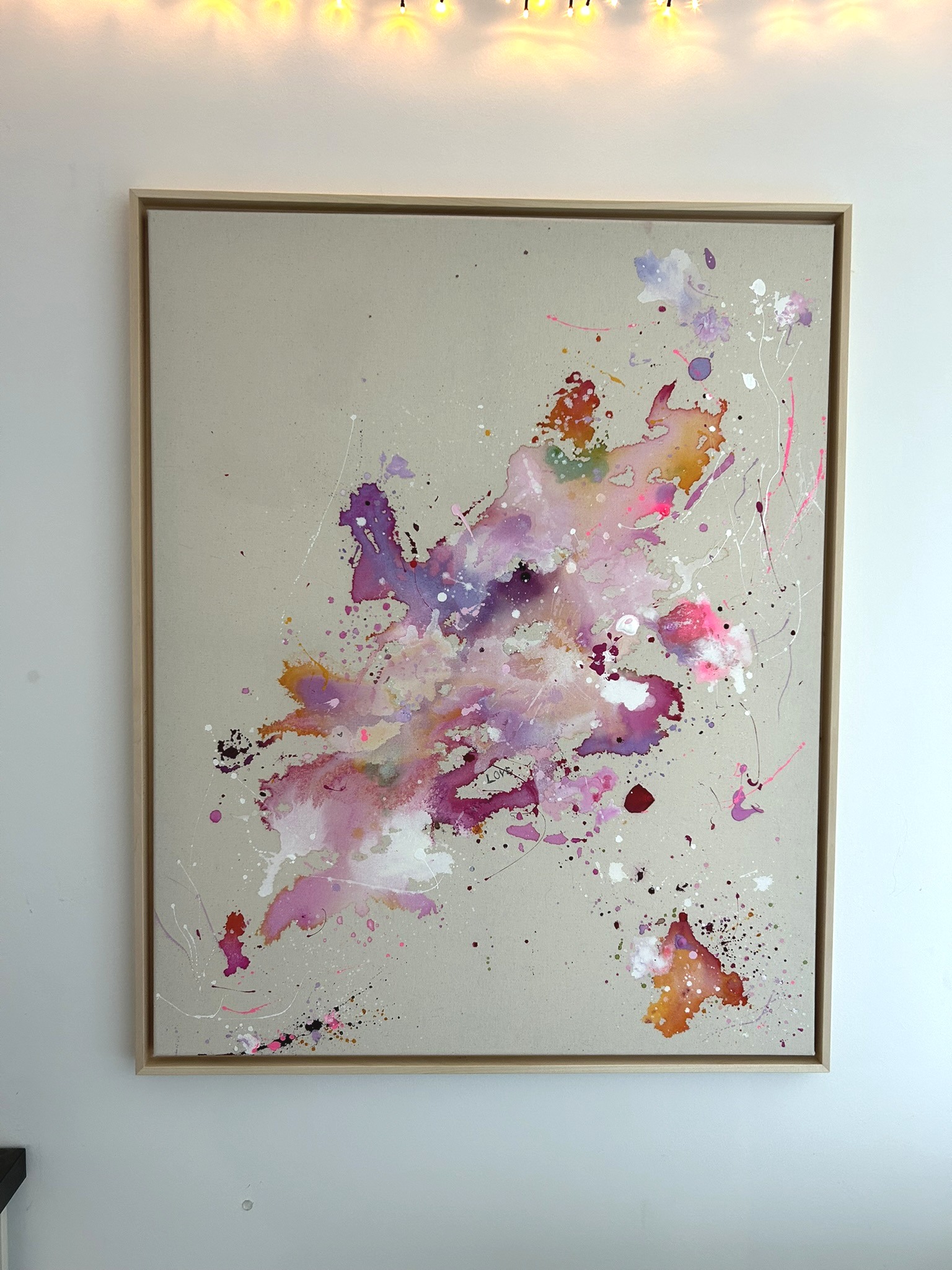 Finde Liebe, 2025, Acryl auf roher Baumwollleinwand